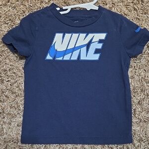 Nike Kids Navy Blue Tee with Logo